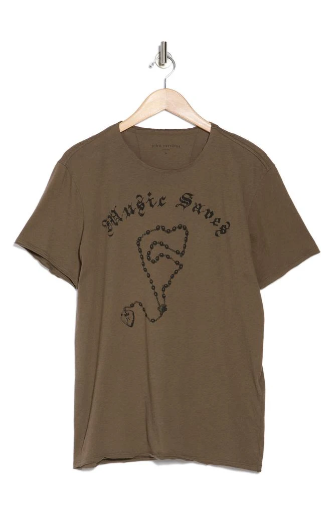 John Varvatos Music Saves Raw Edge Cotton Graphic T-Shirt 3