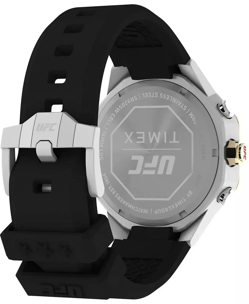 Timex Unisex UFC King Analog Black Silicone Strap 45mm Octagonal Watch 2