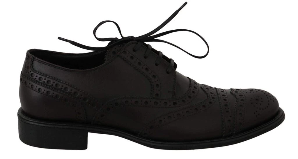 Dolce & Gabbana Dolce & Gabbana  Black Leather Wingtip Oxford Dress  Shoes 1