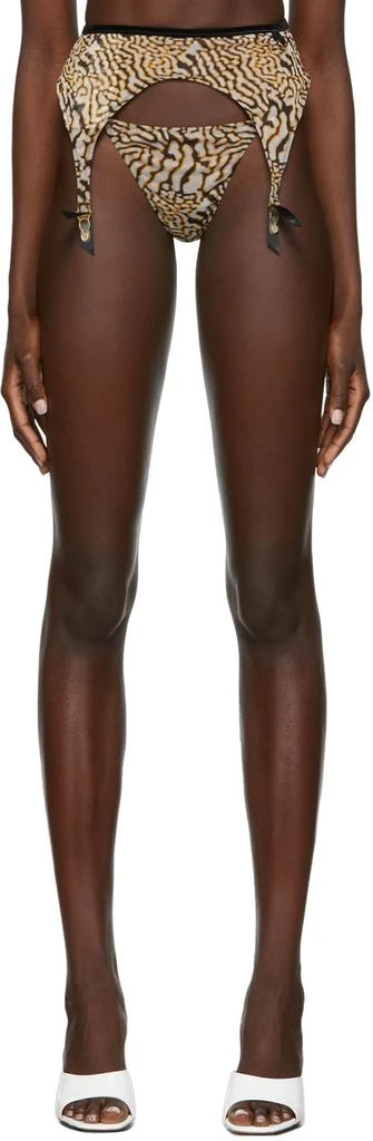 Fruity Booty SSENSE Exclusive Black & Orange Puffer Print Garter 1