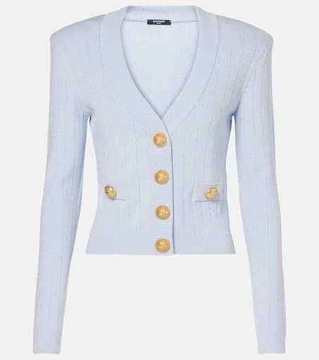 Balmain Ribbed-knit cardigan 1