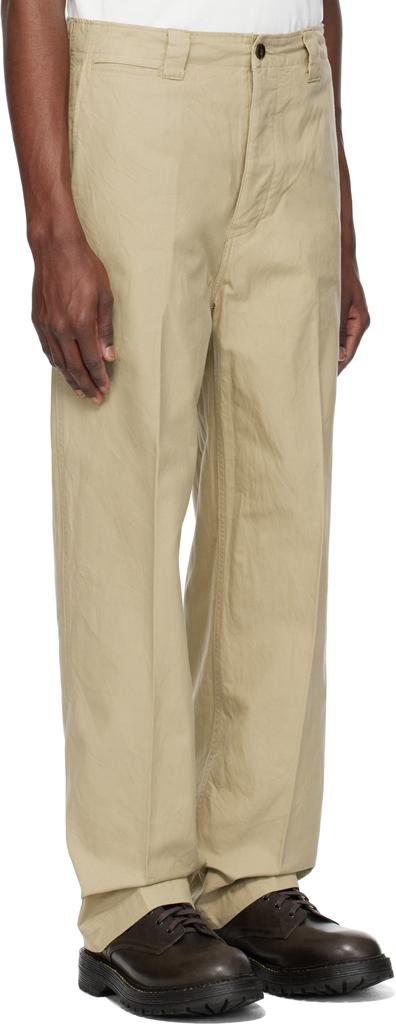 VisVim Beige Wide Chino Trousers