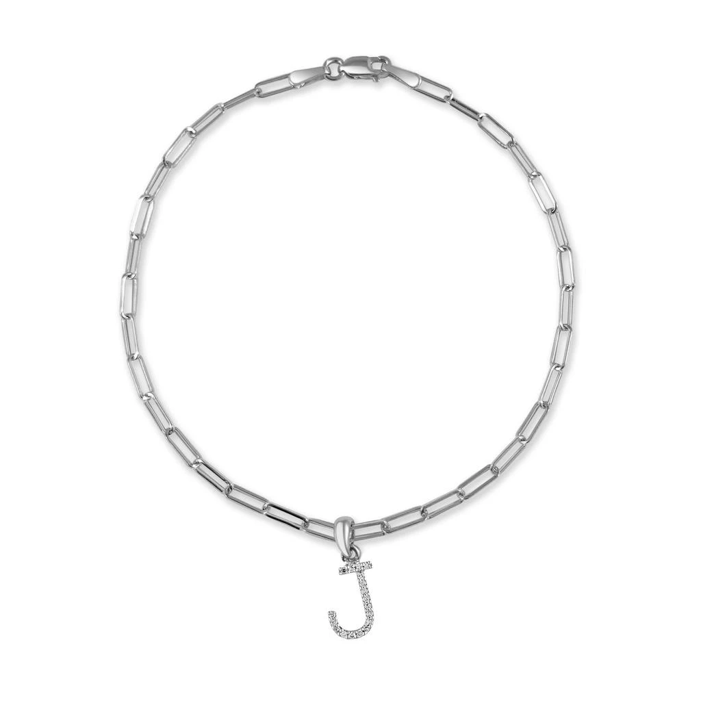 Sabrina Designs 14k White Gold & Diamond Initial Link Bracelet 7