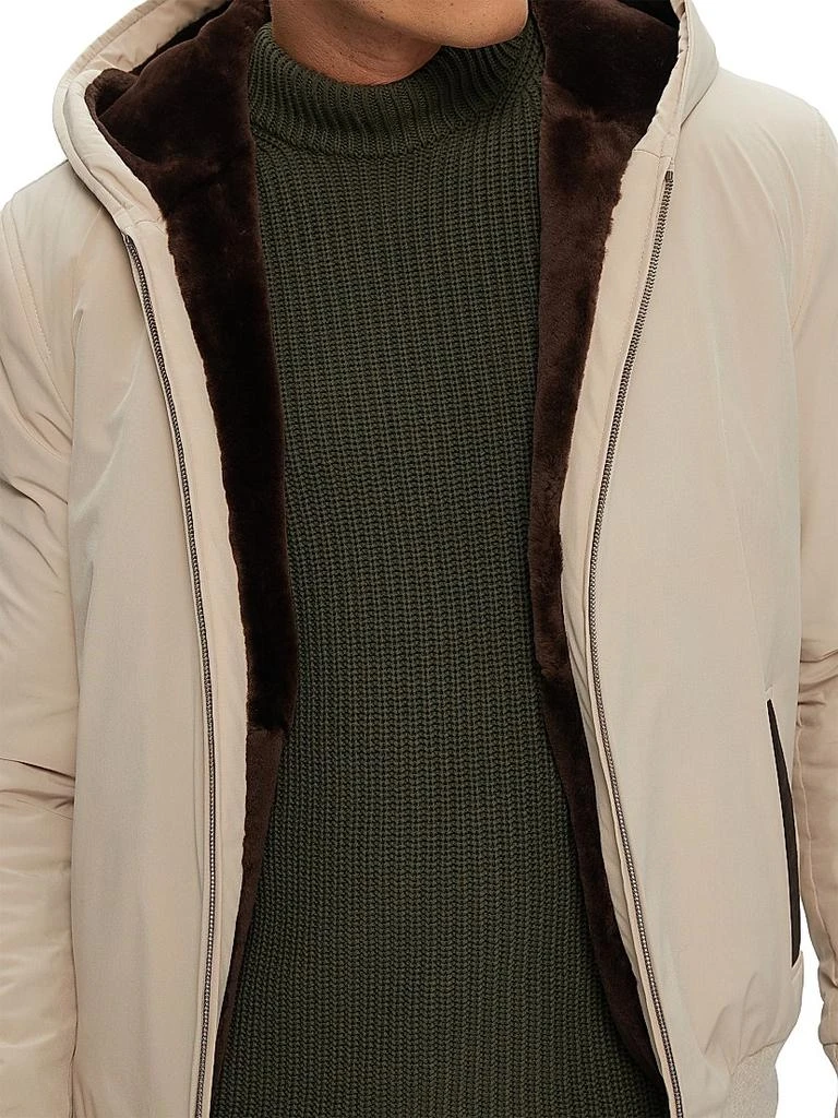 Gorski Shearling Lamb Lined Bomber Jacket 5