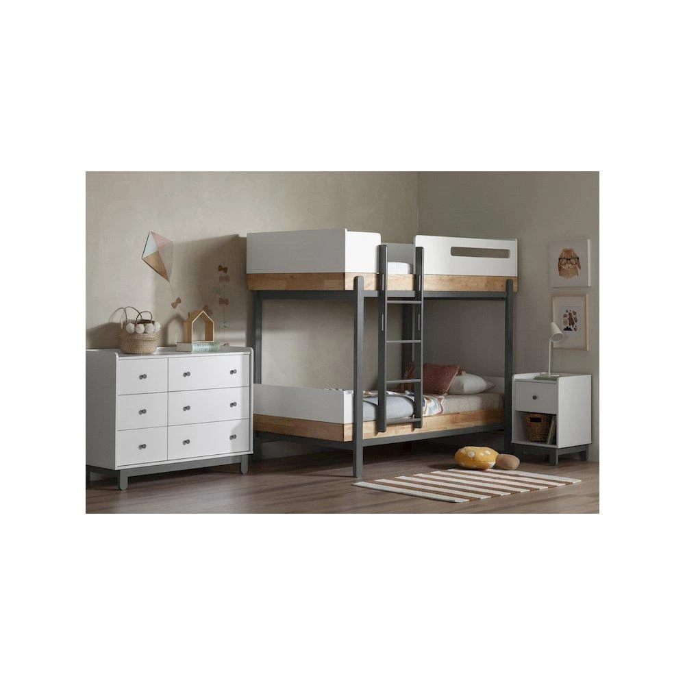 South Shore Furniture Bebble Bed, Natural and Gray 2