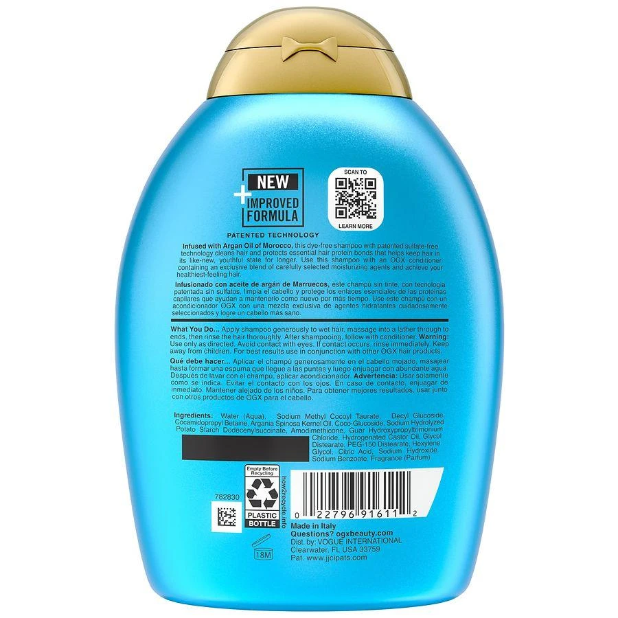 OGX Renewing + Argan Oil of Morocco Hydrating Hair Shampoo Citrus-Fresh, Floral-Green, & Woody 4