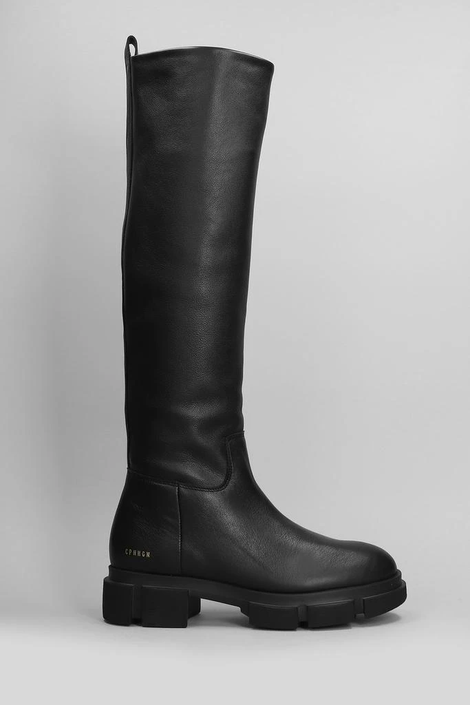 Copenhagen Cph 551 Low Heels Boots In Black Leather 1