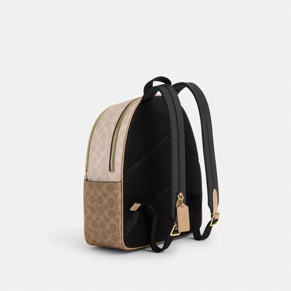 Coach Court Backpack In Blocked Signature Canvas 3