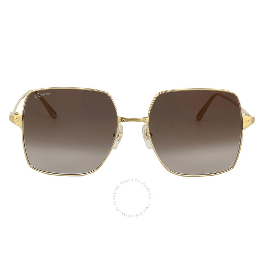 サングラス Cartier SS25 Cartier - CT0548SA - 001 (CT0548SA 001) Cartier CT0548SA 001 Sunglasses Shiny Black Grey - eye-oo.com