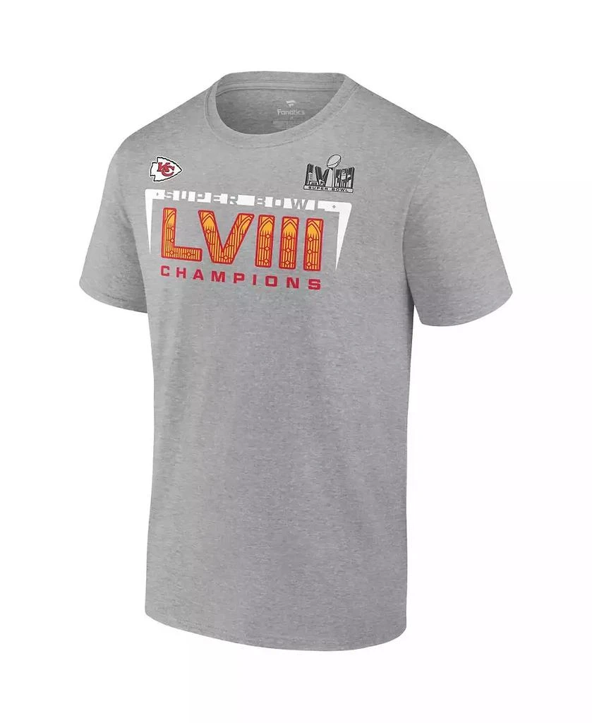 Fanatics Men's Heather Charcoal Kansas City Chiefs Super Bowl LVIII Champions Counting Points Score T-shirt 4