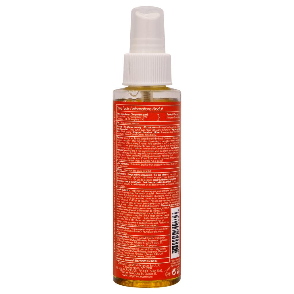 Hampton Sun Silk Body Oil SPF 15 by  for Unisex - 4 oz Oil