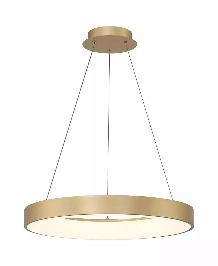 Possini Euro Design Cafferty Sanded Ring Pendant Modern Dimmable LED Fixture for Dining Room Kitchen Island 7