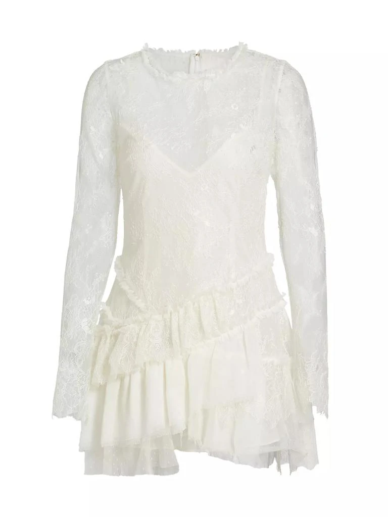 LOVESHACKFANCY Amberleigh Lace Ruffle Minidress 1