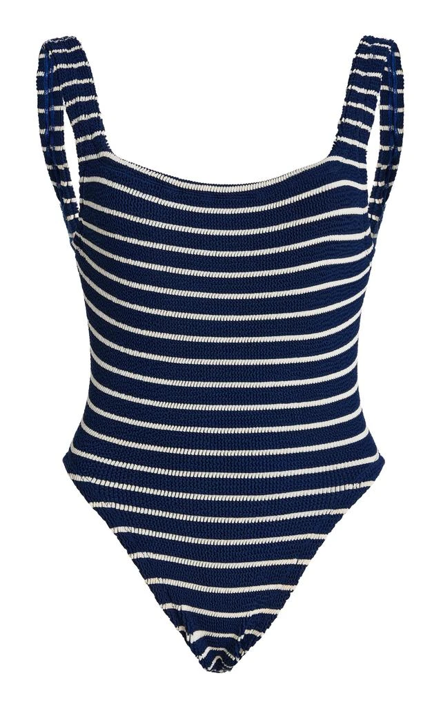 Hunza G Hunza G - Striped Square-Neck One-Piece Swimsuit - Stripe - OS - Moda Operandi 1