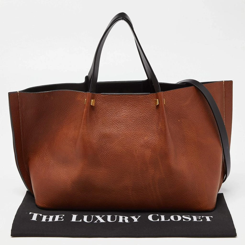 Valentino Valentino Brown/Black Leather Medium VLOGO Escape Tote 11