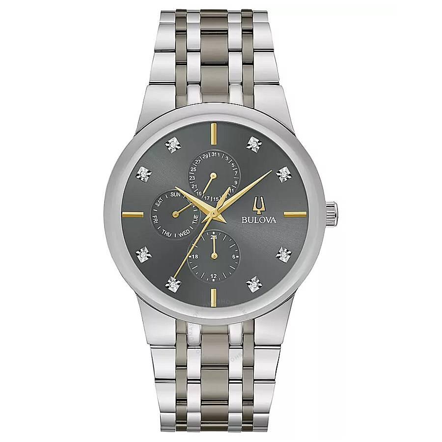 Bulova Modern Bul Quartz Diamond Grey Dial Men's Watch 98D186