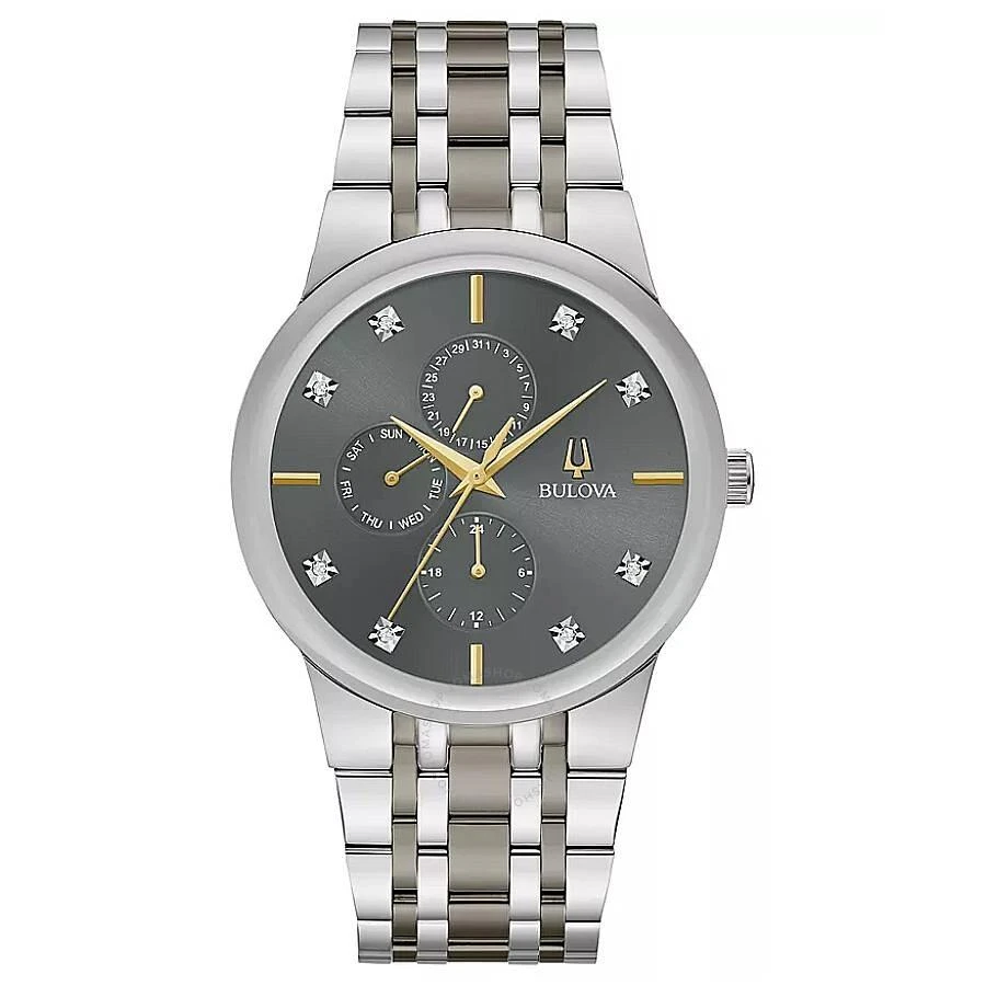 Bulova Modern Bul Quartz Diamond Grey Dial Men's Watch 98D186 1
