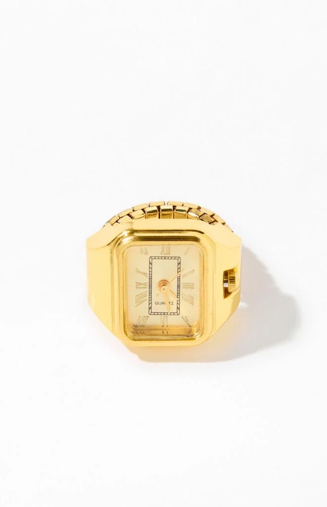 PacSun Gold Rectangle Watch Ring