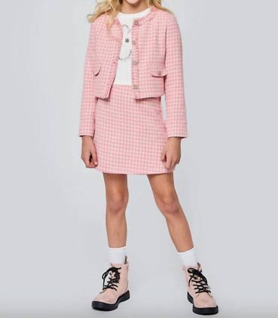 Hannah Banana Girl's Houndstooth Mini Skirt
