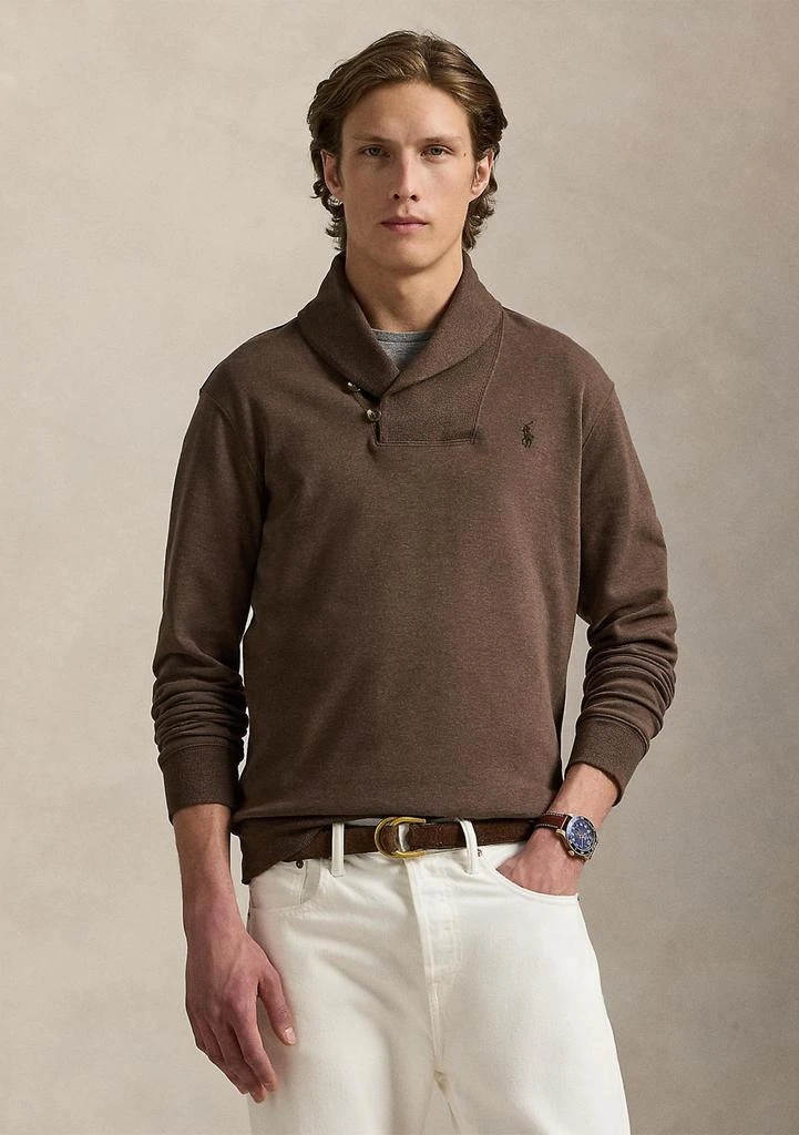 Ralph Lauren Luxury Jersey Shawl-Collar Pullover