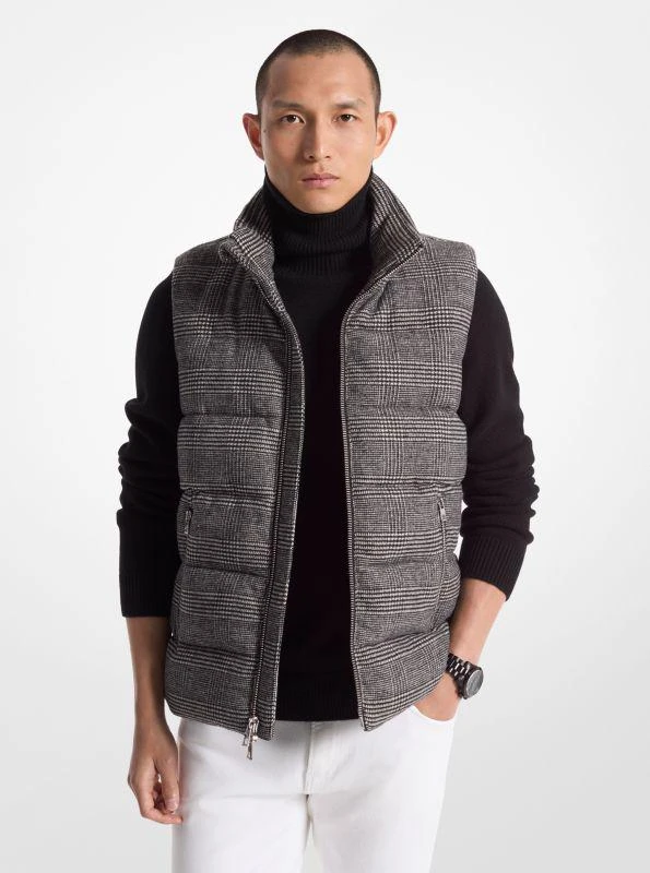 Michael Kors Glen Plaid Quilted Vest 1