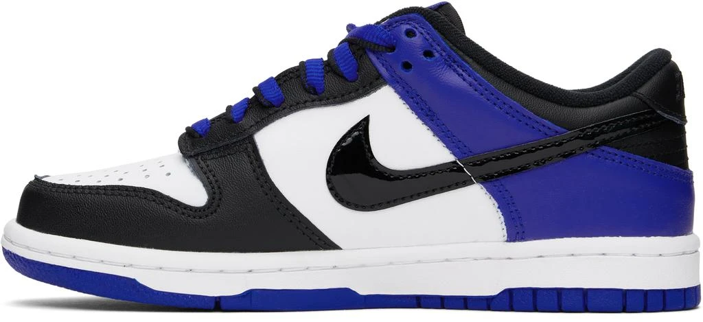 NIKE Big Kids White 
Blue Dunk Low SE Sneakers 3