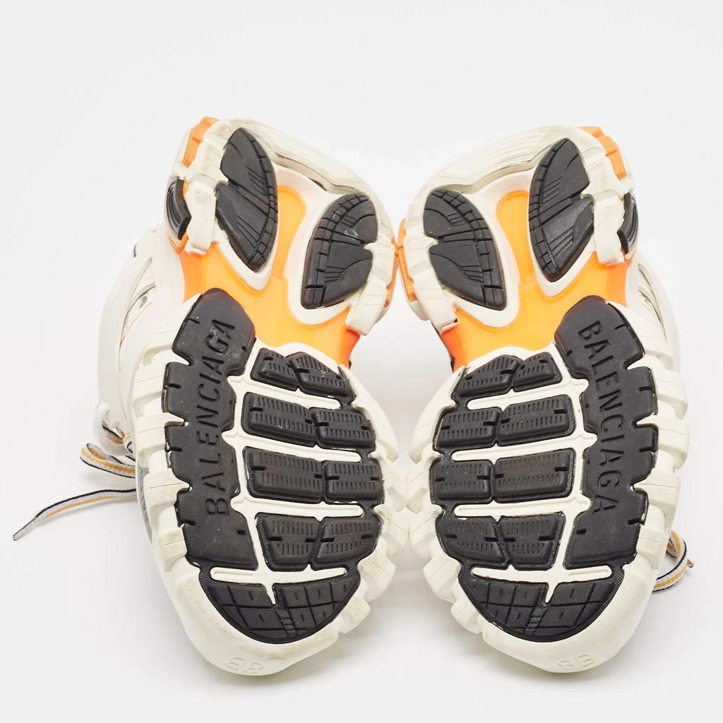 Balenciaga Balenciaga White/Orange Leather and Mesh Track Low Top Sneakers Size 36 6