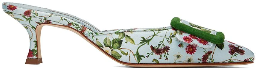 Manolo Blahnik Blue Maysalebi Heels