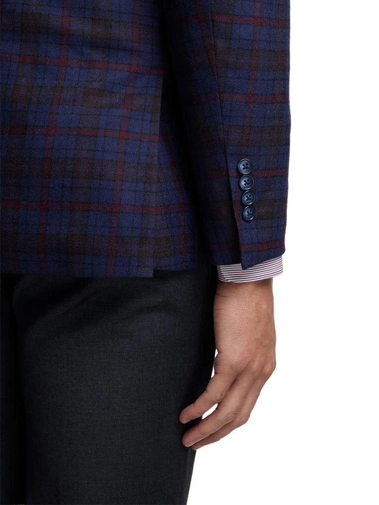 Paul Fredrick Wool Plaid Single Breasted Notch Lapel Sport Coat 4