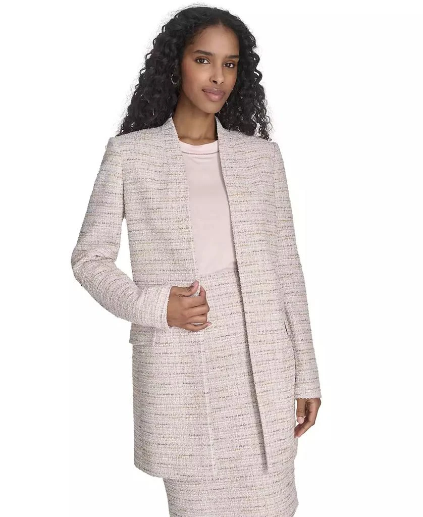 Calvin Klein Petite Tweed Open-Front Topper Jacket 1