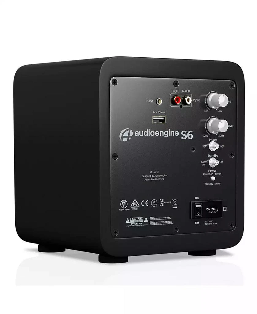 Audioengine S6 6" Powered Compact Subwoofer (Grey) 3