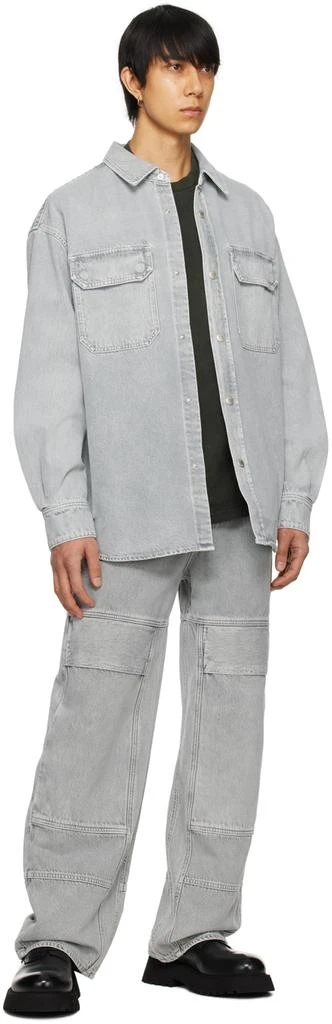 AGOLDE Gray Camryn Denim Shirt 4