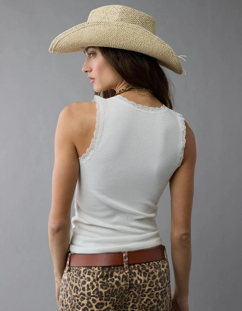 AE AE Graphic Lace Trim Tank Top 2