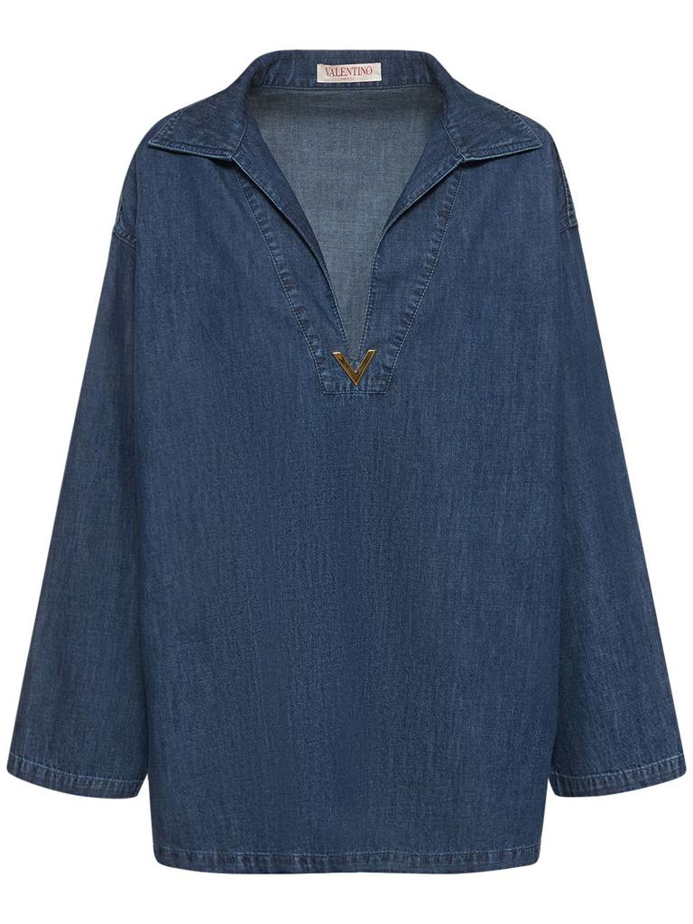ジャケット Valentino Giacca Sahariana In Denim Valentino Garavani Sahariana Denim Jacket | Blue | FARFETCH