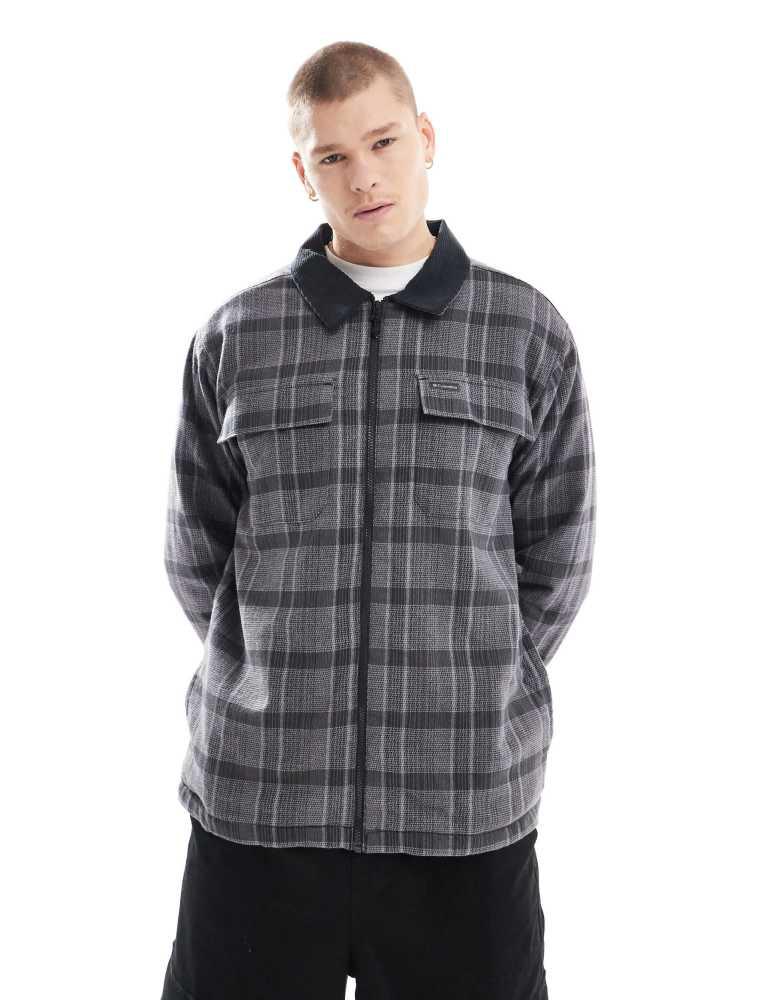 Columbia Columbia Pitchstone heavyweight shirt jacket in black