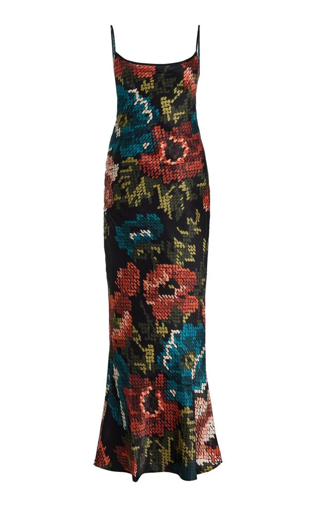 S.S.DALEY S.S.DALEY - Willow Printed Silk-Satin Maxi Slip Dress - Floral - UK 12 - Moda Operandi 1
