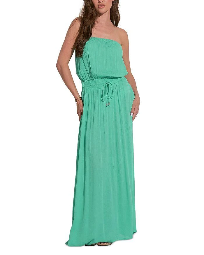 Elan Strapless Smocked Maxi Dress 1