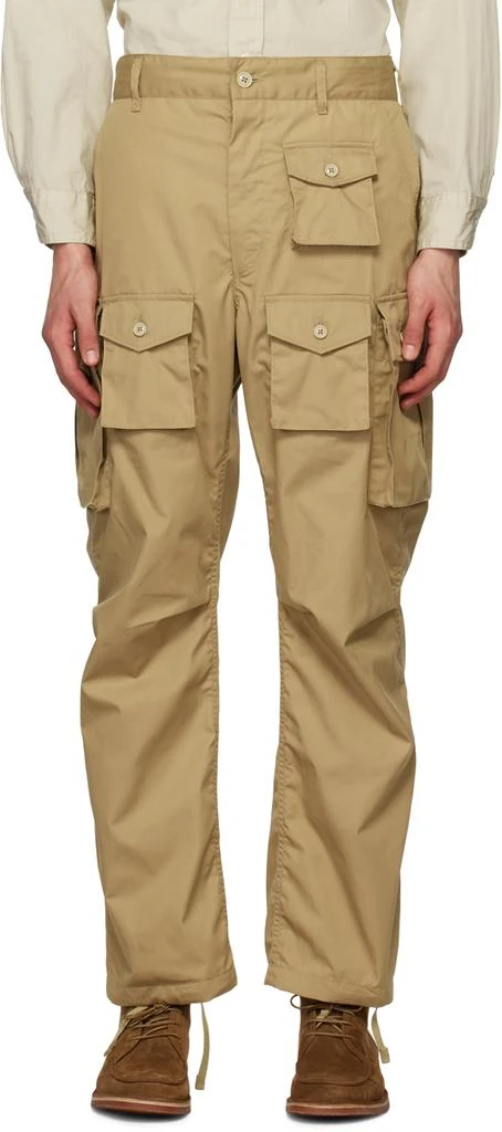 Engineered Garments Tan Bellows Pockets Cargo Pants 1