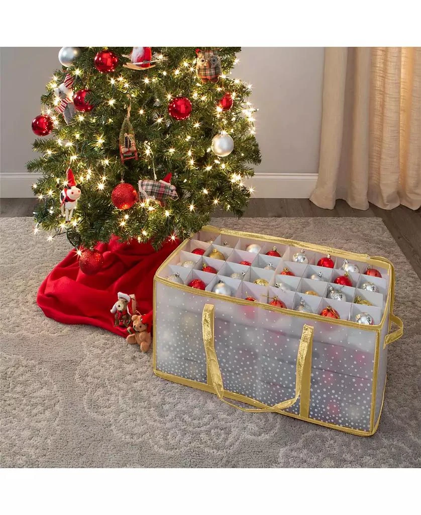 Simplify 128 Count Ornament Storage Organizer in Gold 4