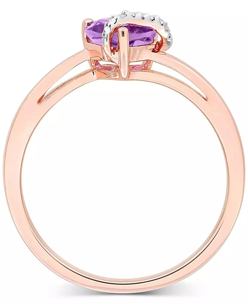 Macy's Amethyst (5/8 ct. t.w.) & Diamond Accent Heart Promise Ring in 18k Rose Gold Flash-Plated Sterling Silver 4