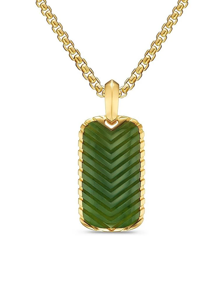 David Yurman Chevron Tag in 18K Yellow Gold