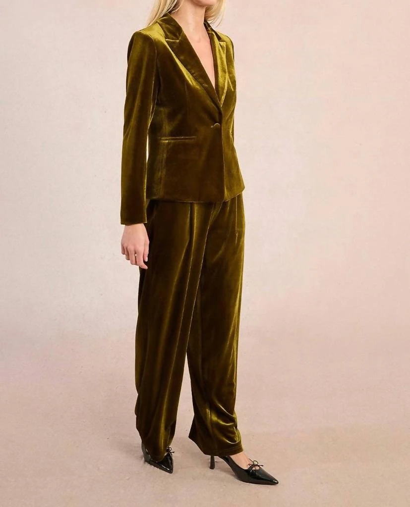 Molly Bracken Molly Bracken - Straight Velvet Knitted Blazer 2