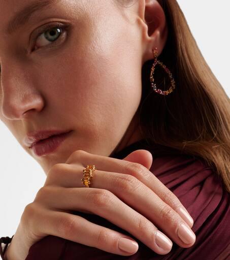Suzanne Kalan 14kt gold ring with citrine quartz