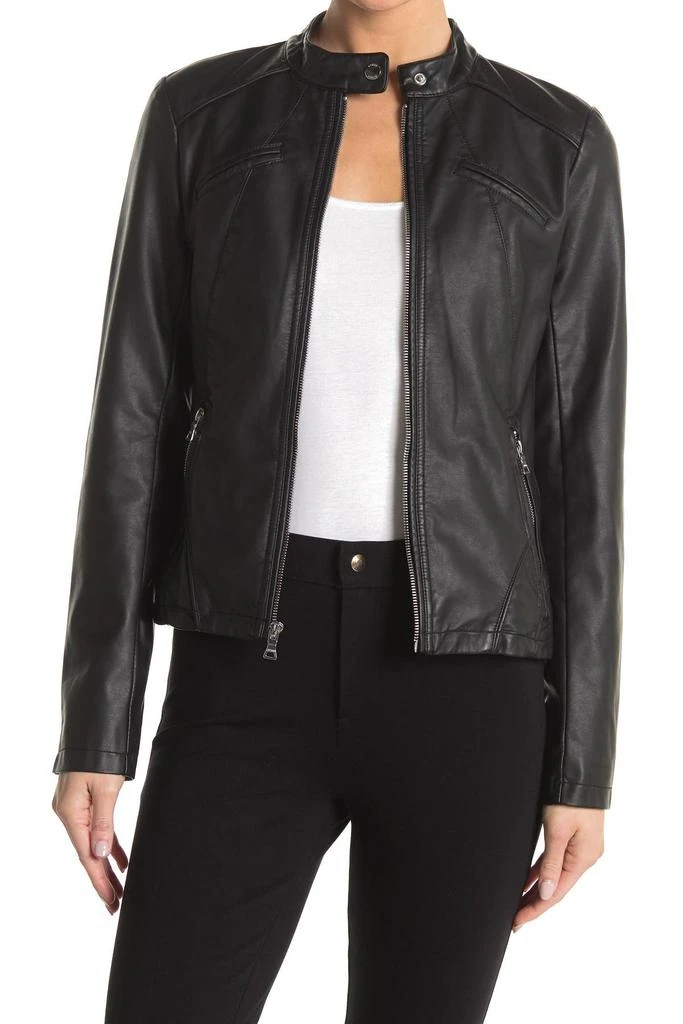 GUESS Faux Leather Racer Jacket 1