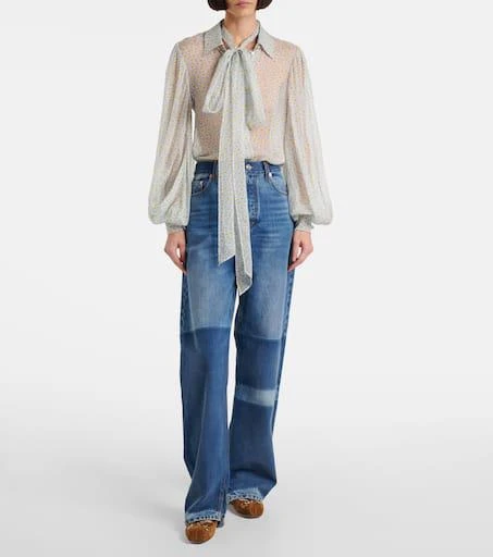 Gucci Distressed mid-rise straight jeans 7