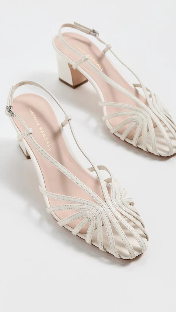 Loeffler Randall Priscilla Lattice Slingback Mid Heel Sandals 4