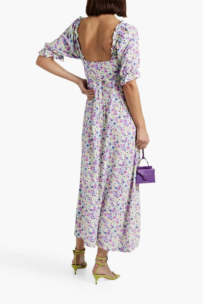 Rixo Montenegro ruffle-trimmed floral-print crepe midi dress 3