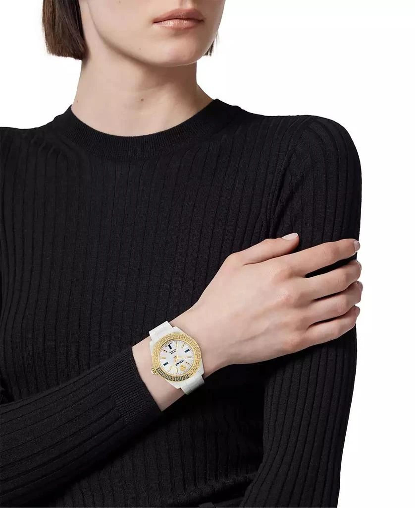 Versace Women's Swiss Automatic DV One Diamond (1/2 ct. t.w.) White Ceramic Bracelet Watch 40mm 5