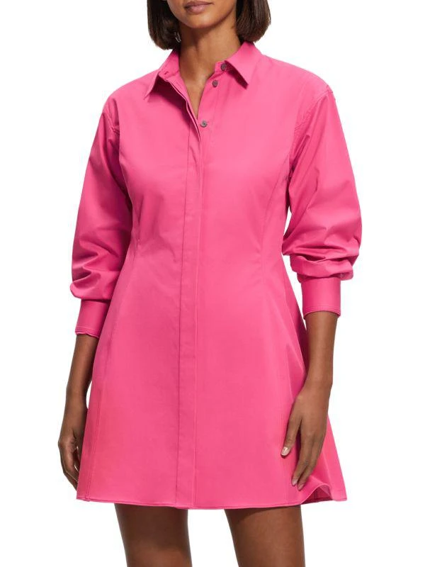 Theory Sculpted Mini A Line Shirtdress 1