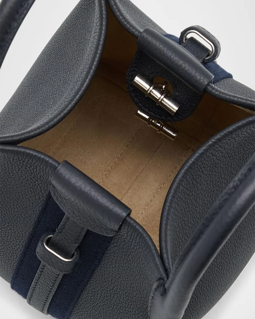 Loro Piana Bale Micro Grain Leather Crossbody Bag 4